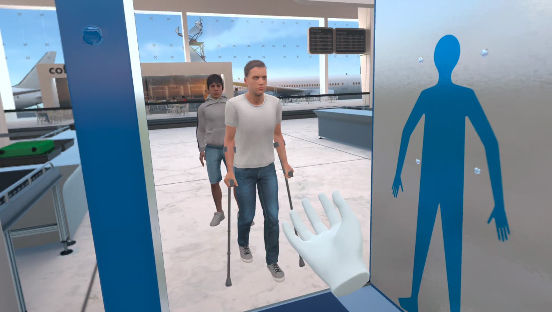 Aircraft marshalling simulation