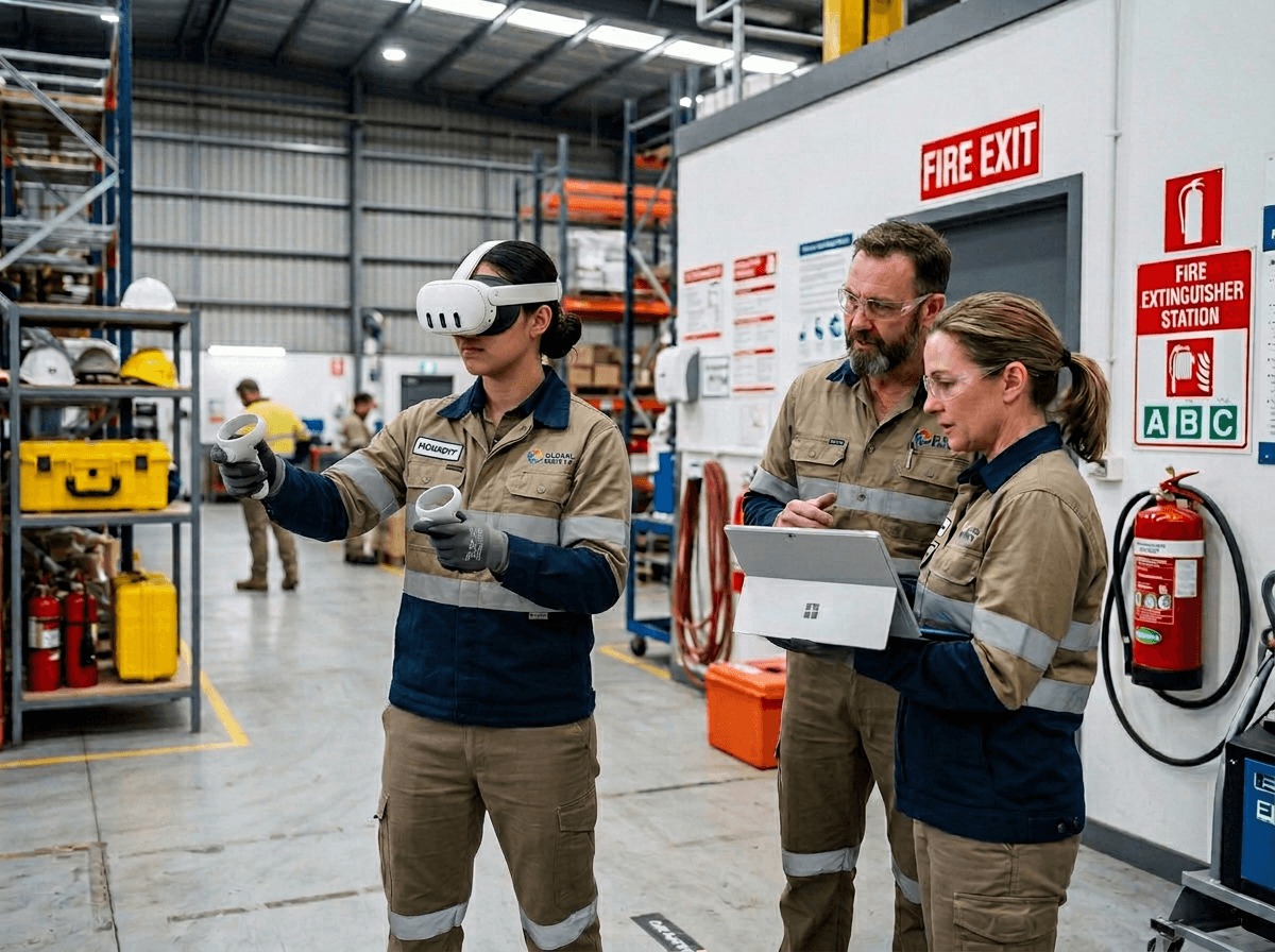 Fire VR training environment