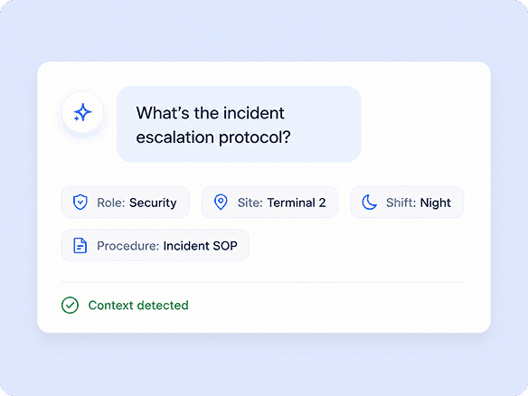 AI Operations Assistant interface